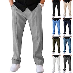 Light in the box Voor heren Joggingbroeken Jogger Broek Zak Trekkoord Elastische taille Effen Comfort Buitensporten Dagelijks Modieus Casual Leger groen Zwart Micro-elastisch