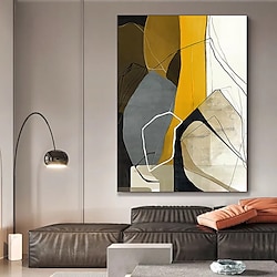 Light in the box handgeschilderde moderne abstracte stijl kleurrijke lijnen blok canvas schilderij muur foto's kunst woonkamer interieur huisdecoratie geen frame