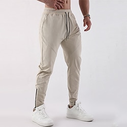 Light in the box Voor heren Joggingbroeken Jogger Broek Zak Trekkoord Elastische taille Effen Comfort Buitensporten Dagelijks Modieus Casual Zwart Blozend Roze Micro-elastisch