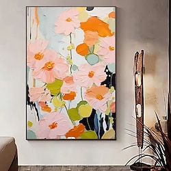 Light in the box handgemaakte olieverfschilderijen canvas wanddecoratie moderne kleine frisse stijl bloemen planten voor huisdecoratie opgerold frameloos ongespannen schilderij