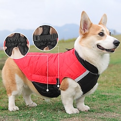 Light in the box Honden Jassen Parka-jas met harnas Reflecterend Warm Waterbestendig Gemiddeld Grote Hond puppy kleding outfits