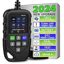 Light in the box obd2 scanner diagnosetool verbeterde check engine code reader met reset obdii/eobd auto diagnose scan kan tools voor alle voertuigen na 1996