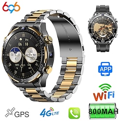 Light in the box 696 JT7 Slimme horloge 1.508 inch(es) Smart horloge Bluetooth Stappenteller Gespreksherinnering Slaaptracker Compatibel met: Android iOS Heren GPS Handsfree bellen Camera IP 67 45 mm horlogekast