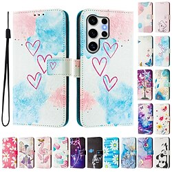 Phone Case For Samsung Galaxy S24 Ultra Plus S23 S22 S21 S20 Ultra Plus FE A55 A35 A25 A15 5G A54 A34 A14 A73 A53 A33 A23 A13 A72 A52 A32 A22 A12 S25 Ultra Wallet Case with Stand Holder Magnetic Full