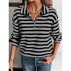 Light in the box Dames Overhemd Blouse Dagelijks Casual Lange mouw Zwart Herfst Winter