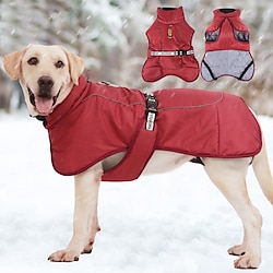 Light in the box Honden Jassen Parka-jas met harnas Reflecterend Warm Waterbestendig Buiten for Gemiddeld Grote Hond puppy kleding outfits