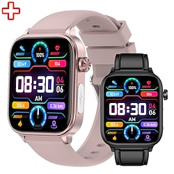 Light in the box et570 smart watch ecg bluetooth call ai voice sos niet-invasieve bloedglucose gezondheidsmonitor 1.96inch sport smartwatch