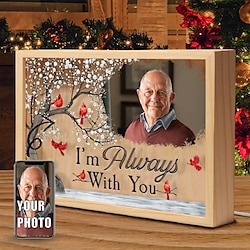 Light in the box gepersonaliseerde fotolamp ik ben altijd bij je gepersonaliseerde fotolijst lamp kerst herdenkingsgeschenken op maat voor verlies van moeder vader opa oma familie