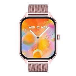 Light in the box nieuwe gt40 smart watch vierkant scherm metalen behuizing bluetooth oproep spraakassistent hartslag- en bloeddrukbewaking oproepherinnering sms-herinnering hartslag multi-oefenalarm herinnering