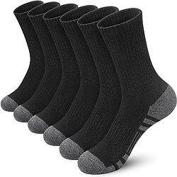 Men's 5 Pairs Multi Packs Socks Crew Socks Running Socks Casual Socks Black White Color Color Block Solid / Plain Color Sports  Outdoor Daily Vacation Basic Medium Spring Fall Fashion Casual