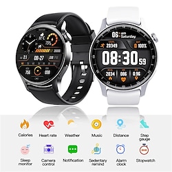 Light in the box F207 Slimme horloge 1.35 inch(es) Smart horloge Bluetooth Temperatuurbewaking Stappenteller Gespreksherinnering Compatibel met: Android iOS Dames Heren Lange stand-by Handsfree bellen Waterbestendig