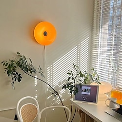 Light in the box creatieve donuts wandlamp 24w ronde led wandlamp oranje kleur glazen wandlamp armatuur moderne Scandinavische dia-30cm ronde wandlampen