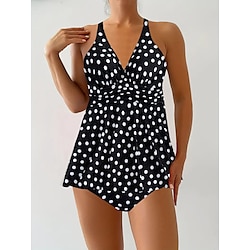 Light in the box Dames Zwemkleding Tankini 2 stuks Brutaal Zwempak Blote rug Hoge taille Vakantie Strand Kleding Stip V-hals Mouwloos Badpakken