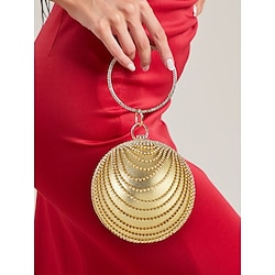 Light in the box Dames Koppeling Avondtasje Polstasje Legering Feest Bruiloft Strass Ketting Effen Kleur Zilver Goud