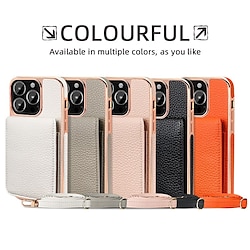 telefoon hoesje Voor iPhone 16 iPhone 16 Pro iPhone 16 Pro Max iPhone 15 iPhone 15 Pro Max iPhone 14 Pro Max Plus iPhone 13 Pro Max Achterkant met standaard Magnetisch met draagkoord Retro Lightinthebox