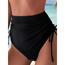 Light in the box Dames Zwemkleding Bikinibroek Zwempak Hoge taille Vakantie Strand Kleding Effen Kleur Mouwloos Badpakken