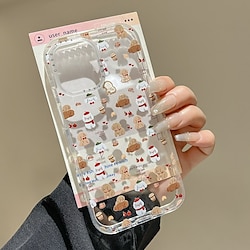 Phone Case For iPhone 16 iPhone 16 Pro iPhone 16 Pro Max iPhone 15 iPhone 15 Pro Max iPhone 14 Pro Max Back Cover Shockproof Cartoon TPU Acrylic