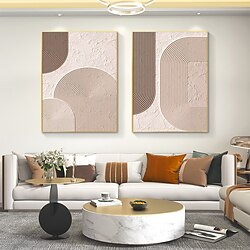 Light in the box handgemaakte canvas wandkunst bogen abstracte vorm schilderij mid-century modern wandkunst minimalistische decoratie lijst klaar om op te hangen of geen lijst