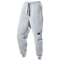 Light in the box Voor heren Joggingbroeken Jogger Broek Vrijetijdsbroek Trekkoord Elastische taille Effen Comfort Warm Volledige lengte Buiten Casual Dagelijks Sport Modieus Zwart Marineblauw