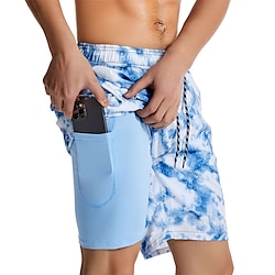 Voor heren Lange zwembroeken Zwemshorts Boardshorts Kleding Onderlichaam Trekkoord Met zakken Zwemmen Surfen Strand Watersport Gedrukt Zomer Lente Lightinthebox