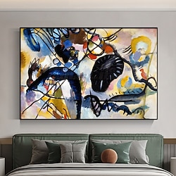 Light in the box handgeschilderd canvas moderne woondecoratie abstract olieverfschilderij groot formaat wandkunst foto kopie zwarte vlek 1912 door wassily kandinsky voor woonkamer geen lijst