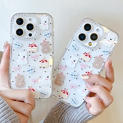 Phone Case For iPhone 16e iPhone 16 iPhone 16 Pro iPhone 16 Pro Max iPhone 15 iPhone 15 Pro Max iPhone 14 Pro Max Back Cover Shockproof Cartoon TPU Acrylic