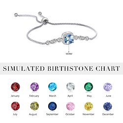 gepersonaliseerde geboortesteenarmband in 925 sterling zilver, op maat gegraveerde sieraden, cadeau gepersonaliseerde geboortesteenarmband in 925 sterling zilver, op maat gegraveerde sieraden, cadeau