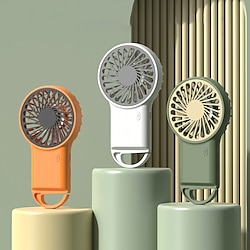 Foldable Cartoon Mini Fan – USB Rechargeable Handheld Fan with Hiking Buckle, Ideal for Kids or Travel
