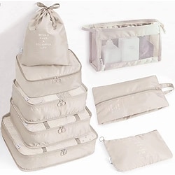 Travel Compression Packing Cubes Set - 8-Piece Lightweight, Space-Saving Organizer for Clothes, Luggage, and Travel Essentials - Durable, Waterproof Travel Storage Bags for Packing, Camping Vacation