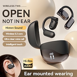 M62 Hands Free Telephone Driving Headset Ear Hook Bluetooth 5.3 Ergonomic Design Stereo Surround sound for Apple Samsung Huawei Xiaomi MI  Yoga Fitness Gym Workout Mobile Phone