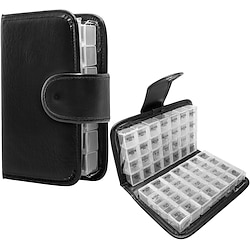 14-Day Pill Organizer with PU Travel Case, Weekly AM/PM Pill Box, 56 Compartments, Portable Medicine Container for Day and Night Pills