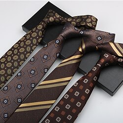 Men's Neckties Fashion Business Jacquard Geometic Wedding Party Daily Wear
