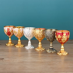 Vintage Shot Glass Set, Unbreakable Decorative Liquor Cups for Wedding Toast, High-End Retro Small Drinking Glasses for Home Bar or Party Display