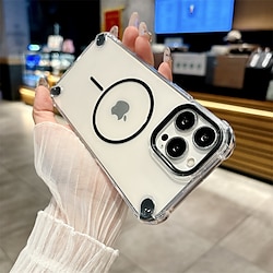 Phone Case For Apple AirTag iPhone 16 Pro Max Plus iPhone 15 14 Pro Max Plus iPhone 14 13 12 Pro Max Plus Magnetic Adsorption Wallet Case Magnetic Shockproof Dog TPU