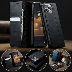 Phone Case For iPhone 16 iPhone 15 iPhone 14 13 12 11 Pro Max Mini SE X XR XS Max 8 7 Plus Magnetic Adsorption Wallet Case Magnetic Full Body Protective Kickstand TPU PU Leather