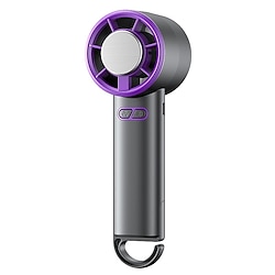 Handheld Fan with Semiconductor Cooling  Turbine Blade 3-Speed Wind Ice Compress Tech  Portable Hook Design