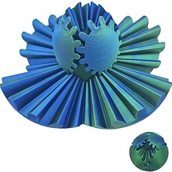 GearSphere Steampunk Whirling Wonder Fidget Gear Ball, 3D Printed Mechanical Stress Relief Gadget for Adults and Teens, ADHD Anxiety Focus Spinner Desk Toy Decor