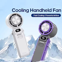 Outdoor Foldable Portable Handheld Fan Mini Cooling Rechargeable 3600mAh 100-level Free Control High Speed Turbo Fan