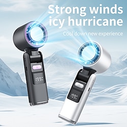 Handheld Small Fan Portable New Charging Turbine Outdoor High-speed Violent Ice-compressed Cooling Fan