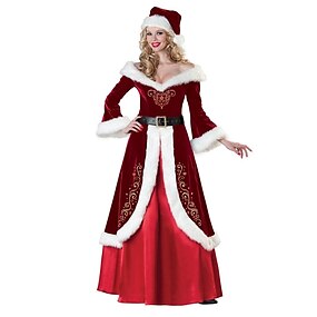 Mom Christmas Carnival Costume Dress Adult Santa Christmas woman