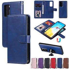 Domxteck PU phone case with multi-function ID credit card slot clip wallet flip cover for Huawei Mate 30 Lite/Huawei Nova 5i Pro-gold 