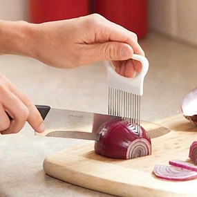 LIFVCNT Gadget de cocina para rebanar fresas de 2 uds juego de cortadores de frutas accesorios para fresas herramientas artesanales para frutas cuchilla de acero inoxidable 