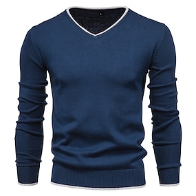 Long Sleeve, V Neck, Men's Pullover Sweater, Search LightInTheBox