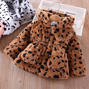 leopard print childrens coat