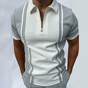 SportsX Men Regular-Fit Stylish Floral Print African Short Sleeve Polo Shirt