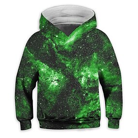Boys Girls 3D Print Galaxy Animal Pocket Hoodies Sweatshirt for 6-16T 