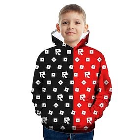 Belovecol Unisex Kids Hoodies Casual Pullover 3D Print Sweatshirts with Pockets Jumper Novelty Loose Boys Girls Hoody for Winter Autumn Spring 3-14 Years 