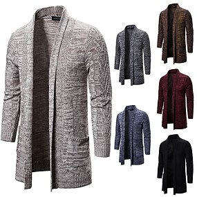 Cotton, Men's Cardigan Sweater, Search LightInTheBox