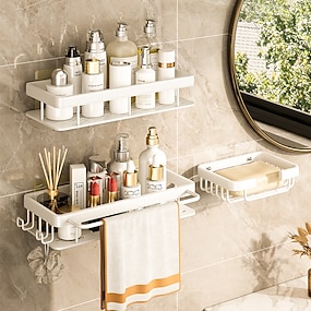 soggiorno in acciaio inox organizer per cucina bagno mensola da parete per doccia 40cm, argento accessori da bagno SUMNACON Mensola angolare per bagno hotel 