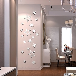 50pcs Rhombus Mirror Wall Sticker